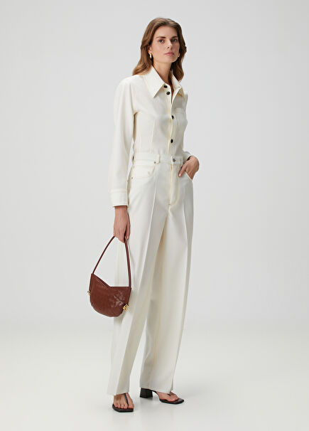 White Wool Pants
