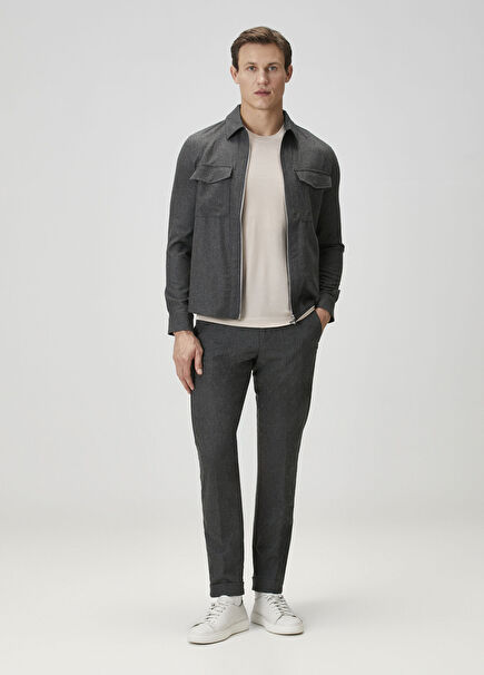 Manu Grey Wool Pants