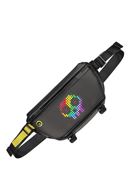 Pixoo Slingbag Piksel Led Ekran Siyah Bel Çantası