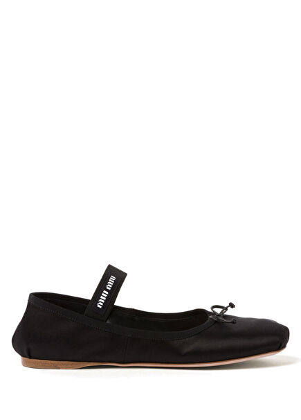 Satin Black Ballerina Shoes