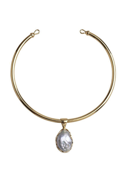 Magma Barok İnci Gümüş Choker Kolye