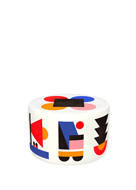Pouf Oggian Home Design Beyaz Puf 65 cm