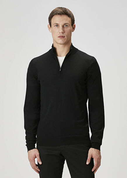 Black Wool Knitwear