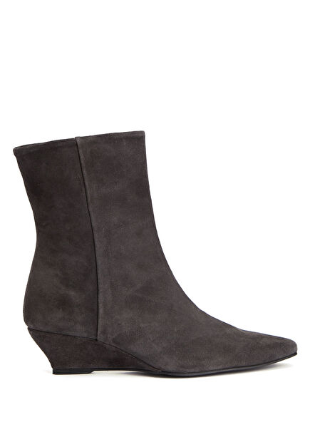 Anthracite Women's Suede Boots