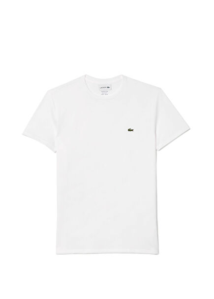 Beyaz Bisiklet Yaka Regular Fit Kısa Kollu Erkek T-Shirt