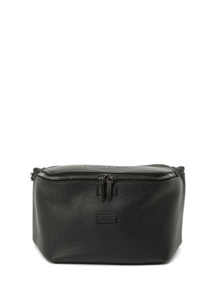 Nostalgic Black Men's Leather Waist Bag