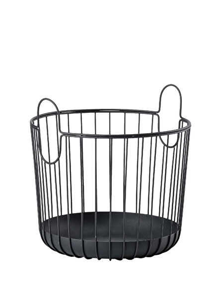 Inu Black Steel Table Top Wire Laundry Basket 30.5 cm