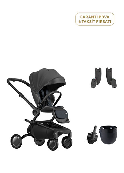 Creo Black Çift Yönlü Bebek Arabası