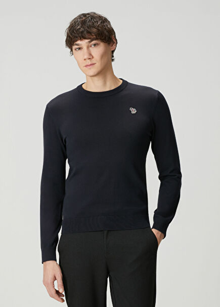 Navy Blue Organic Cotton Sweater