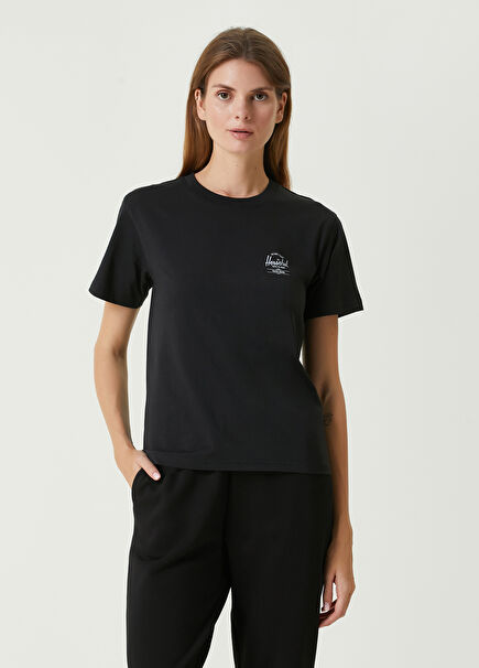 Black Logo Detailed T-shirt