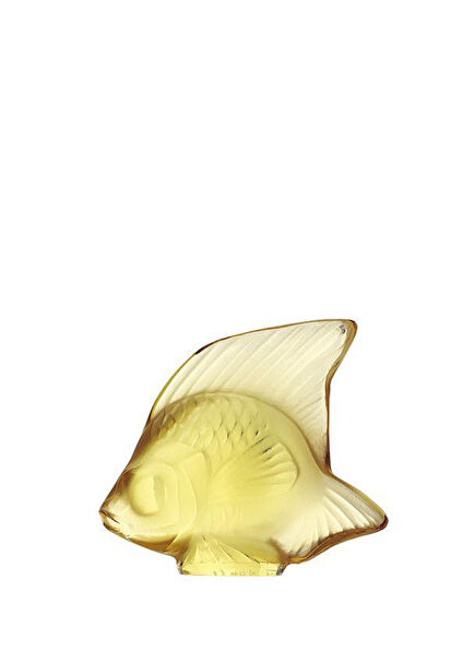 Gold Fish Shaped Crystal Decorative Object