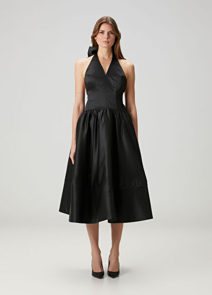 Calkita Black Midi Cocktail Dress