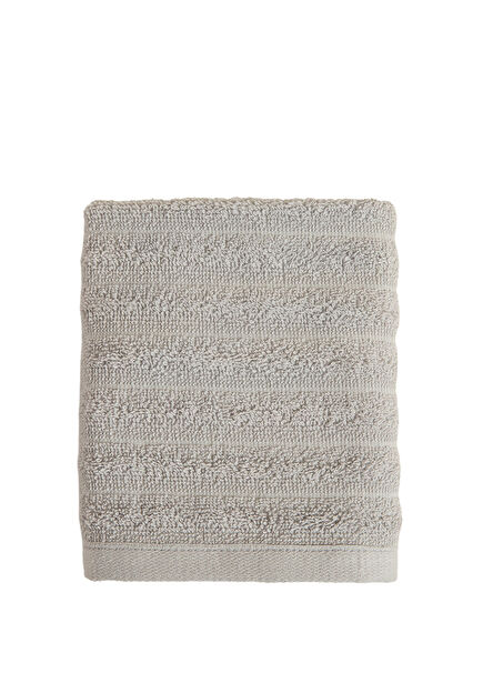 Waved 100% Cotton Hand Towel 30x40 cm Gray