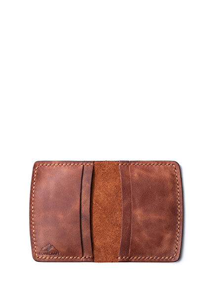 Etenna Logo Detaylı Tobacco Katlanır Deri Kartlık 