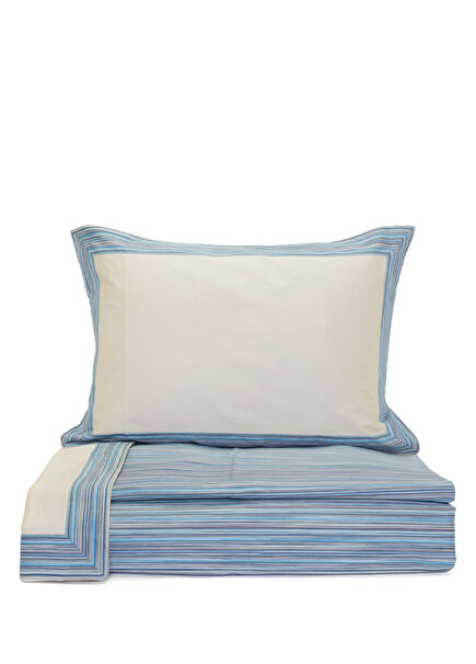 Blue Striped Duvet Cover Set