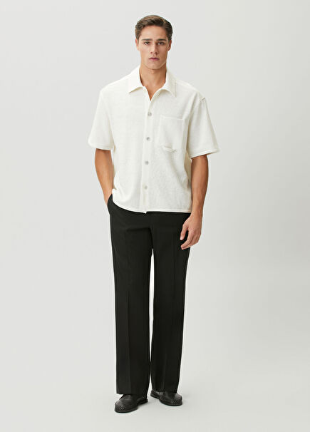 Black Wool Pants