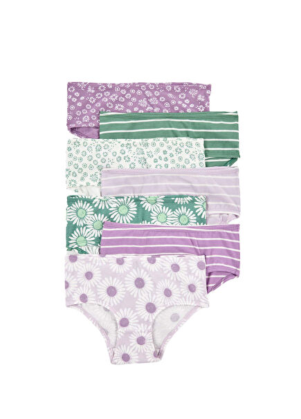 Patterned Girl's 7-Piece Panty Set