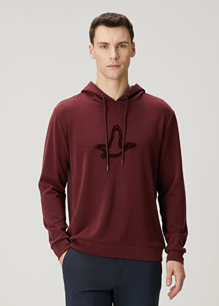 Burgundy Logo Hoodie