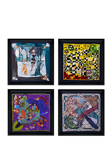 Voyage of Italy 4'lü İpek Tablo