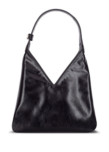 Lyra Siyah Kadın Deri Omuz Çantası