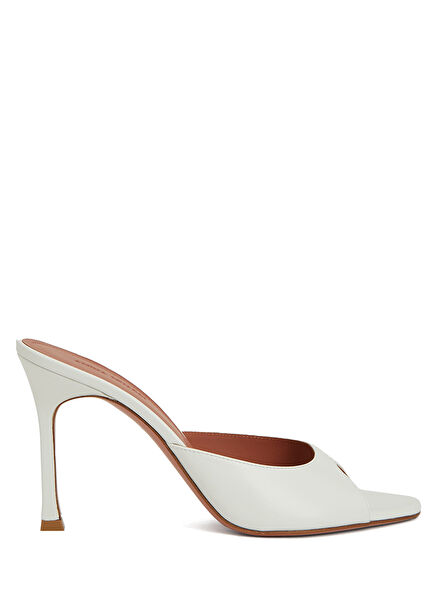 White Women's Leather Slippers