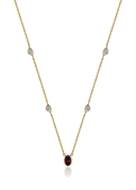 Loops Rodolit Zincir Kadın Altın Kolye