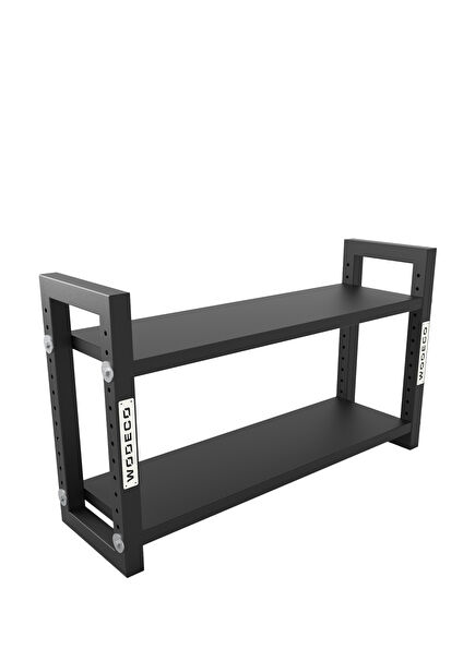 Eko Mat Siyah 2 Katlı Ağırlık Depolama Rafı