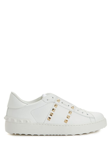 Rockstud Untitled White Women's Leather Sneaker