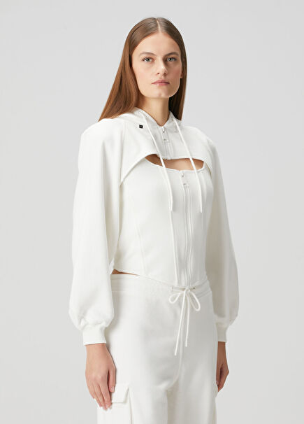 Clemence Ecru Hoodie