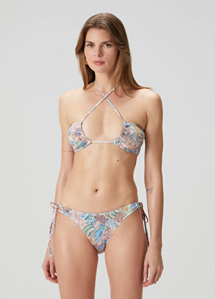 Cottesloe Mavi Pembe Bikini Üstü