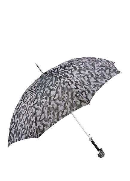 Military Grey Camouflage Automatic Umbrella with Skull Figure 95 cm