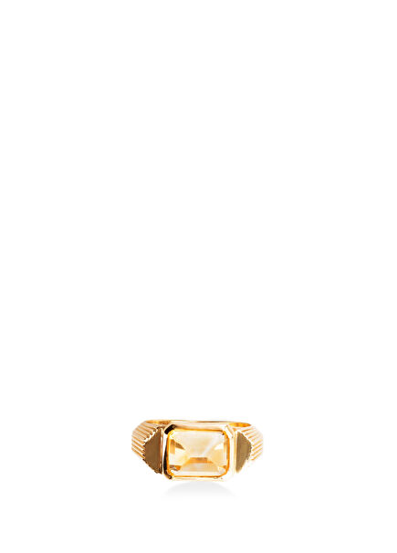 Vintage Citrine Women's Gold Ring