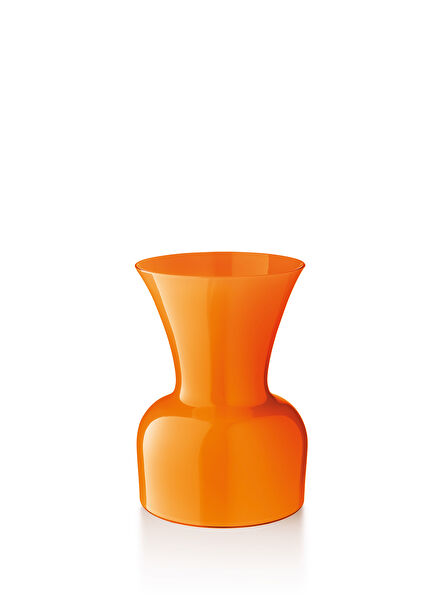 Profile of Daisy Melon Orange Glass Medium Size Vase