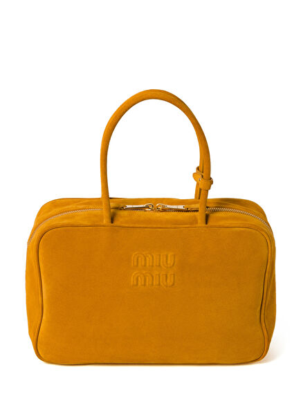 Brown Suede Beau Women's Handbag