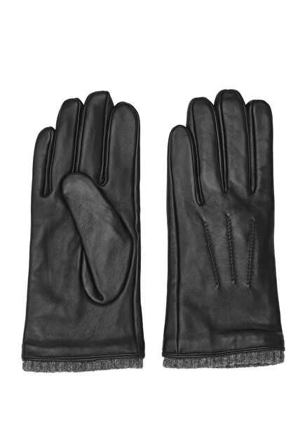 Siyah Erkek Deri Eldiven