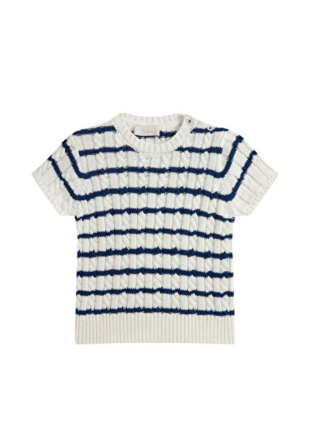 Captain Coco Ecru Striped Knitwear Boys' T-Shirt