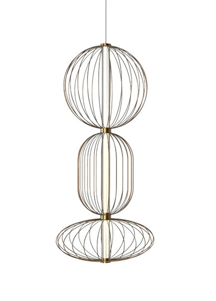 Pepo Tumbled Brass Metal Pendant Chandelier