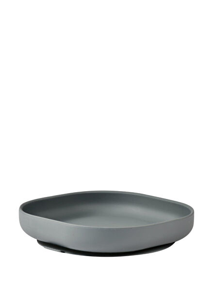 Mineral Grey Vacuum Silicone Children's Plate