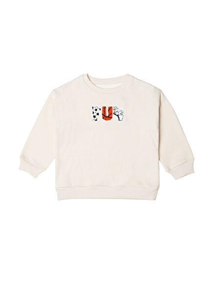 Cream Boys' Sweatshirt
