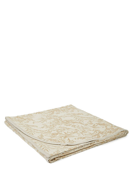 Beige Patterned Bedspread