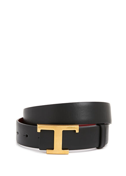 Black Women's Leather Belt