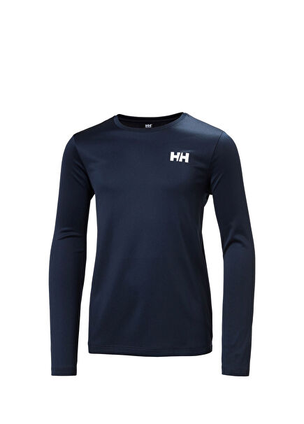 Jr HH Tech LS Crew Navy Uzun Kollu Unisex Çocuk T-shirt