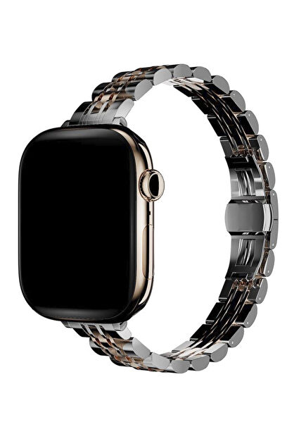 Apple Watch Uyumlu Noctura Elegance Çelik Akıllı Saat Kordon