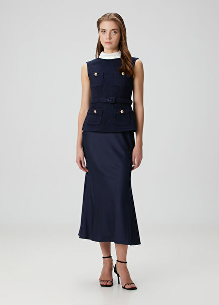 Dark Blue Midi Dress