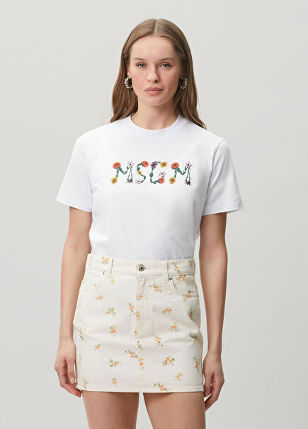 Beyaz Logolu T-shirt