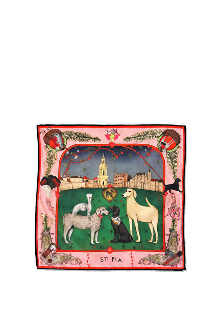 Belong Köpek Desenli Kadın Bandana