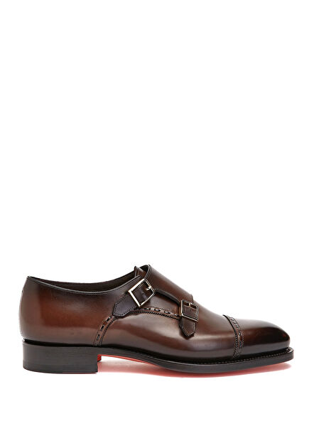 Adrian Brown Double Belt Men's Leather Shoes