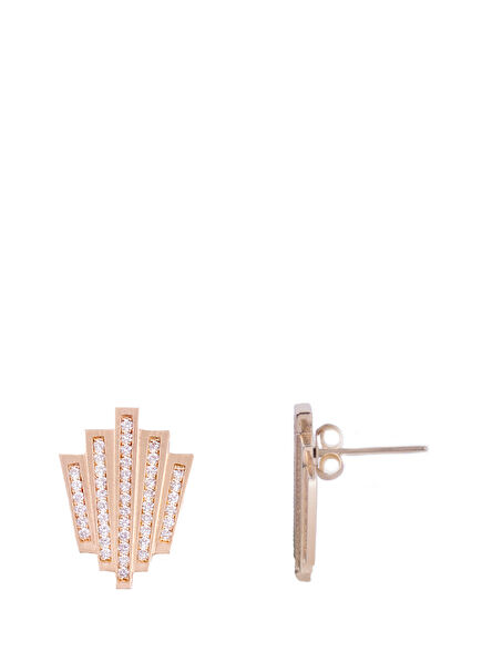 Downtown Deco Diamond Women's Gold Earrings