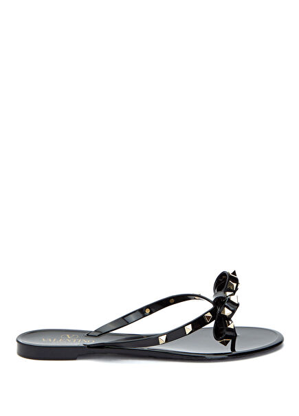 Rockstud Siyah Kadın Plaj Terliği