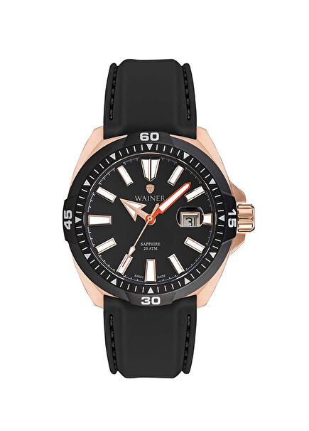WA.10922-D Black Steel Men's Wristwatch